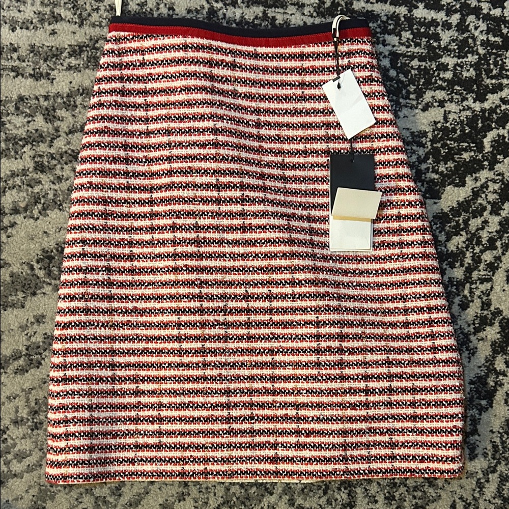 Gucci Tween Skirt Garden Red Cotton and Wool Blend size IT 38